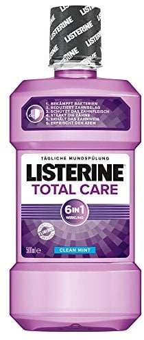 Listerine Total Care Mundspülung, 6in1 Mundwasser, antibakteriell und mit Fluorid gegen Karies