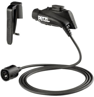PETZL Beltkit 2 Bluetooth Verlängerungskabel Und Gürtelclip Für Die Nao +-stirnlampe, Schwarz, Einheitsgröße, PT-E36R102B
