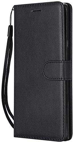 DENDICO Coque pour Galaxy Note 9, PU en Cuir Coque Portefeuille Étui Housse, Design Classique TPU Coque pour Samsung Galaxy Note 9 - Noir