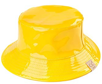 ScarvesMe Children Kids Girl 2-7 Years Waterproof Shiny Rain Bucket Cap Hat Yellow