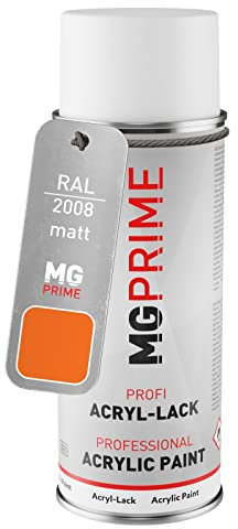 MG PRIME RAL 2008 Orangé rouge clair/Bright red orange Bombe aérosol 400 ml mat séchage rapide