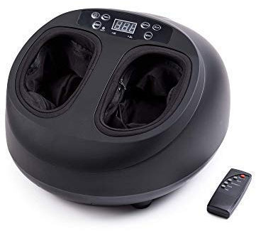 GLOBAL RELAX® | VITALZEN MINI Appareil de massage électrique pour les pieds | Noir I Massage 360° I Compression | Masseur de soulagement de la douleur I Circulation pour pied | Contrôle simple