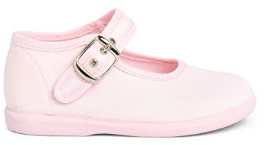 Pisamonas Scarpe Ballerine Cinturino Bambina Tela Fibbia Misurare 25 Colore Rosa