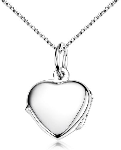 Materia Herz Amulett zum Öffnen mit Kette Silber 925 Damen KA-479-K102-45