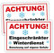 2 Stück Achtung ! Eingeschränkter Winterdienst benutzung auf eigene Gefahr Schild 20 x 30 cm aus stabiler PVC Hartschaumplatte 3mm mit UV-Schutz von STROBO