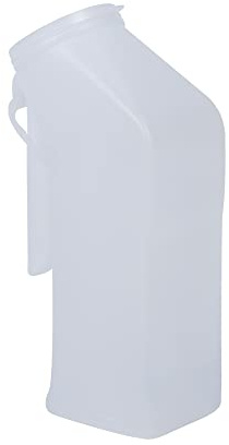 McKesson Male Urinal with Transparent Lid - Translucent Body, Graduated, Plastic - 1 qt / 1000 mL, 12 Count