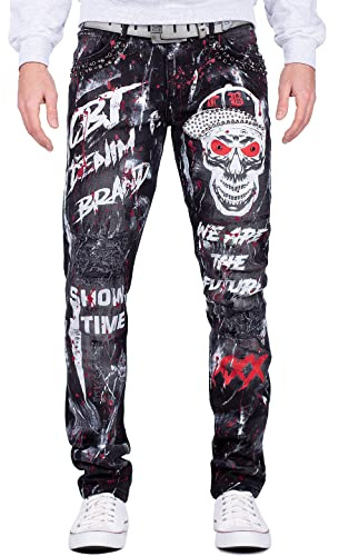 Cipo & Baxx Herren Jeans CD700-bans Schwarz W42/L34