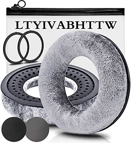 LTYIVABHTTW Auriculares compatibles con DT 770 Pro, DT 880 Pro, DT 990 Pro, DT 1770 Pro, MMX 300, DT 1990 Pro, DT 177X, T 90 Auriculares (terciopelo gris plateado)