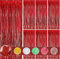 Gohytal Lametta Vorhänge Rot, 6 Stück Metallische Lametta Vorhänge Weihnachtsdeko,Metallic Glitzer Tinsel Curtain Folienfransen Vorhange Hintergrund für Weihnachten Party Neujahr Geburtstag Dekoration