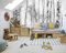 3D Papier Peint Panoramique Soie, Personnalisation Papier Peint Mural Forêt Noir et Blanc, Tropicale XXL Papier Peint Tapisserie, Personnalisé 3D, pour Salon, Etude, Chambre Adulte, D'enfant