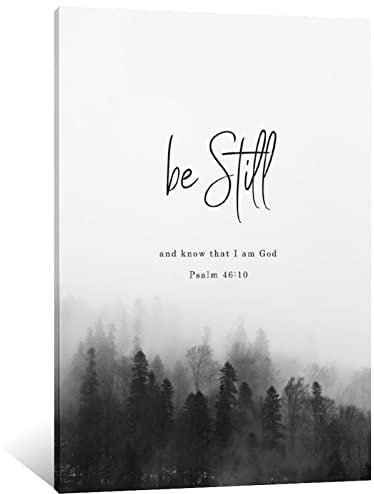 Spirituelle Raumdekoration Psalm 46 10 Be Still And Know That I Am God Bibelposter Leinwandkunst Poster und Wandkunst Bild Druck Moderne Schlafzimmer Dekor Poster 30 x 45 cm