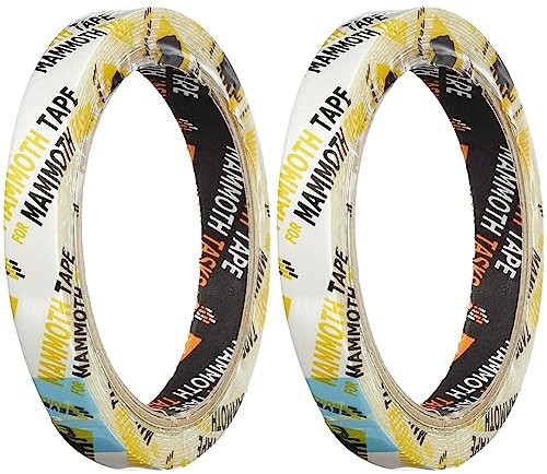 Everbuild Mammoth Powerful Grip Tape, Reinforced Double Sided Tape, Clear, 12 mm x 2.5 m (Pack of 2)