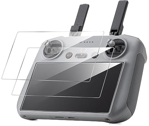 GIOPUEY [2 Stück Panzer Schutz Glas Kompatibel mit DJI Air 3 RC 2 Remote Controller, Glas mit hoher Durchlässigkeit, Kratzfest, ölbeständig, Schutzfolie für DJI RC 2 Remote Controller