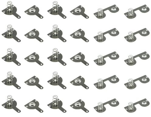 MEETOOT 20 Sets Battery Spring Plate 20PCS Negative 20PCS Positive and 20PCS Both Negative and Positive for 18650 Battery Boxes