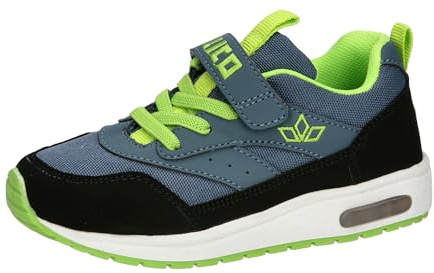 Lico Jungen Blinky Boy Sneaker, Grau/Schwarz/Lemon, 31 EU