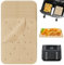 Nepfaivy Papel para Freidora Aire 20,5×14CM - 150 Piezas Rectangulares de Pergamino Perforado, Papel de Horno Compatible con Ninja Foodi Dual Air Fryer AF300EU, AF400EU