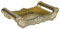 WANDERLUST DECO Bandeja de Metal Repujado Dorada 25x13x6
