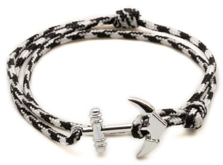 Générique Bracelet Ancre Tressé Unisexe - Cordon Multi Rang Réglable en Coton - Accessoire pour Femme et Homme
