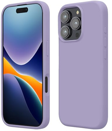 kwmobile Handyhülle für iPhone 16 Pro Hülle, für iPhone 16 Pro Case - Hülle Silikon - kabelloses Laden - Lavendel