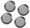 Hihaha 4pcs 4 Car Metal Glossy Audio Speaker Cover Mesh Grill Horn Guard Durable Material