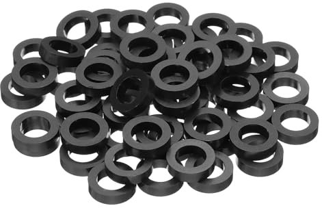 PATIKIL M10 Round Electrical Outlet ABS Spacers Washer, 60 Pcs 10.2mm ID, 16mm OD, 4mm Length Without Threaded,Switch and Receptacle Spacers Hardware for M10 Screws