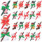 Sinmoe 24 Weihnachtswintergeschenke Set 24 Weihnachten Haftnotizen 24 Weihnachts Kugelschreiber 2 Rot Dunkelgrün Satin Band für Studierende Kollegen Lebkuchen Rentier Notizblock für Partygeschenke