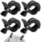 SGERUFZ 4Pcs Universal Kinderwagen Klammern für Befestigung von Decken, Kleidung, Spielzeug, Kinderwagenclips, Kinderwagen Zubehör (Schwarz)