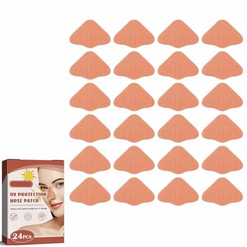 UV-Nasenschutz, Nase Sonnenschutz Nasenschutz, 24 Stück Sonnenschutz Nase Patch, Nasenpflaster Outdoor, Sonnenschutz-Nasenpflaster für Sommer, Outdoor