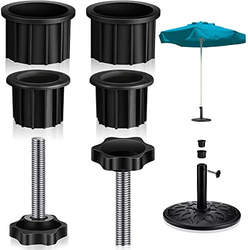 6Pcs Parasol Base Spare Parts Patio Table Umbrella Hole Ring Umbrella Base Stand Replacement Parts Kit Umbrella Base Bracket Hole Ring Cover & M8 Screws for Most Beach Backyard Balcony Umbrella Hole