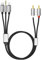 HDMI Splitter 1 in 2 Out für 2 Monitore Gleichzeitig, 4K HDMI Verteiler, Hdmi Adapter 2 Monitore Erweitern für Dual Monitor Setup kompatibel mit Fire TV Stick Blu-ray Playstation Xbox Inkl USB-Kabel