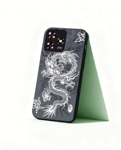 PAIXIKYZ Kompatibel mit ZTE Blade A73 4G/ZTE Blade V50S 4G | Drachen gestrichene TPU Stoßfeste weiche Handyhülle