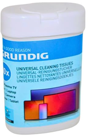 GRUNDIG Bildschirmreiniger 50 Stück – Bildschirmreiniger Display Reiniger Set Screen Clean für Monitore Laptop, Fernseher, Smartphone, Tablet & Kamera – Antistatisch, fusselfrei & streifenfrei