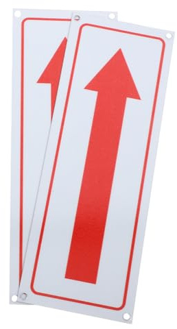 CALLARON Panneau Fléché en Métal Rouge Lot de 2 pour Signalisation Routière Extérieure Polyvalente Usines et Bureaux