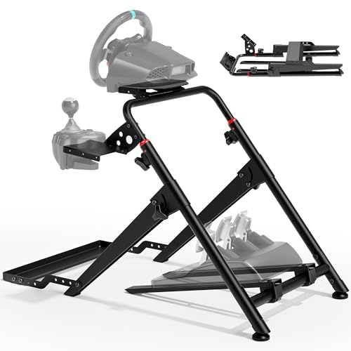 ARES WING Steering Wheel Stand with Chair Lock, Foldable Racing Cockpit | Compatible with Fanatec/Thrustmaster/Logitech/Moza, Racing Games on PS4/PS5/Xbox/PC, for Formula &GT Driving