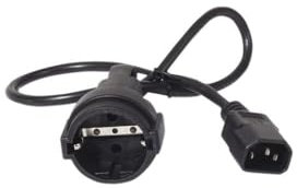 APC Stromverbindungskabel - AP9880 - C14 auf CEE 7/7 Schuko, 0,6 m