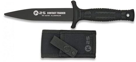 Outletdelocio. Cuchillo de Entrenamiento K25. Hoja Aluminio. Largo 23 cm. Funda Nylon incluida.