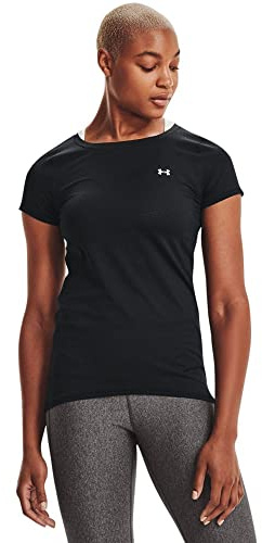 Under Armour Women's HeatGear Armour Short-Sleeve T-Shirt., Black, XXL