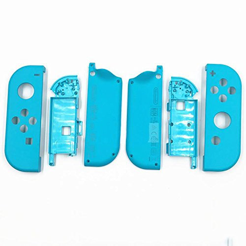 Ersatz Hart Gehäuse Schale Skin Schutzhülle mit Innenrahmen für Nintendo Schalter NS Joy-Con Controller Blue Case +Frame