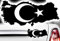HR-WERBEDESIGN 2X Aufkleber Türkei Islam Turkey türkiye Flag Aufkleber Sticker Halbmond Stern q