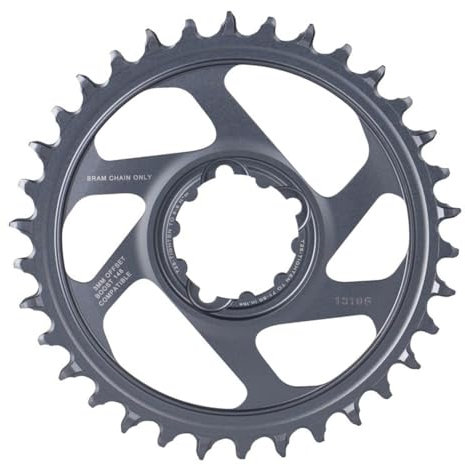 SRAM 710845827181 Recambio Plato X01 Eagle Direct Mount X-Sync 12V Color Gris 34 Dientes descentrados 3 mm, Unisex-Adult, Polar Grey, 34t