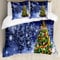 ABAKUHAUS Weihnachten Bettwäsche Set für Doppelbetten, Elf Noel Theme winterliche, Weicher Microfaserstoff Allegigeignet kein Verblassen, Blau und Weiß