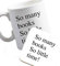 Flox Creative Keramiktasse mit Aufschrift „So Many Books Little Time“, 284 ml Untersetzer und Tasse für Rechtshänder (Bild nach außen)