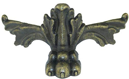 LIOOBO 2 Stücke Antike Box Beine Retro Möbel Eckenschutz Dekorative Fall Unterstützung Füße Holzkiste Bronze Füße für Schreibtisch Schmuck Geschenkbox Fall
