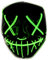 Original Cup The Purge® LED Maske | American Nightmare Grün | Premium Qualität | Hartplastik | 3 Blinkmodi | LED Maske | Cosplay | Halloween | Neon | 100% Horror | 100% Spaß