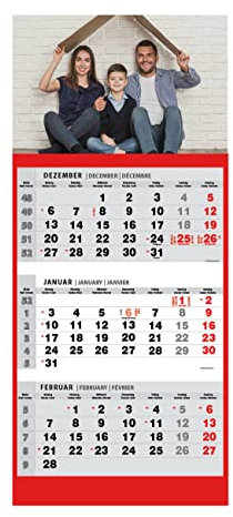 Generisch 2022 3-Monatskalender Bürokalender Wandplaner Dreimonatskalender Wandkalender Kalender Büro Dreiteilig Buero Kalender 330x700 mm (G2)