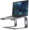 Generisch Consol Support pour ordinateur portable amovible avec ventilation Compatible avec ordinateur portable 10 ~ 15,9 MacBook Pro/Air, HP, Dell, Lenovo, Samsung, Acer, Huawei MateBook, gris