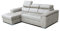 Robin Silver Ecksofa mit Schlaffunktion Bettkasten 3 Verstellbare Kopfstützen Sofa L-Form Schlafsofa Freistehende Eckcouch Schlafcouch Wohnzimmermöbel Wohnlandschaft Links Beige
