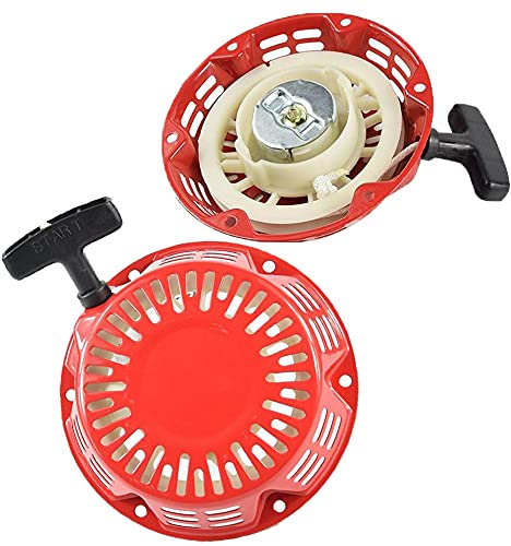 Oubesty Recoil Starter, Pull Start Cord Recoil Starter Pull Cord Assembly Generator Pull Cord Handle Recoil Pull Starter Assembly For GX120 GX160 GX200 5.5HP 6.5HP Engine Lawn Mower Red