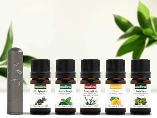 Indispensables au Travail - Huiles Essentielles BIO + Inhalateur