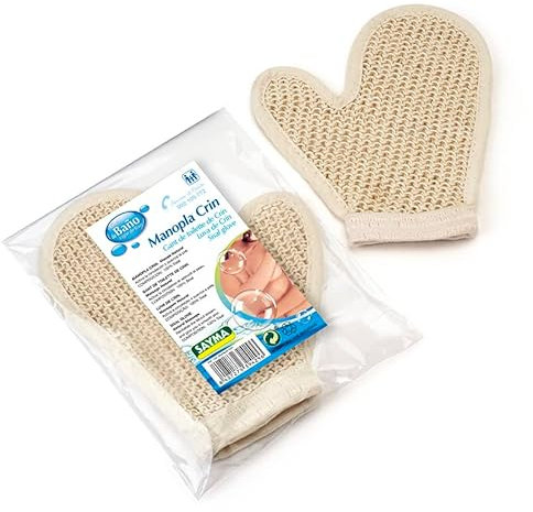 Guante Exfoliante Corporal Y Anticelulítico, Para Masaje Facial. Cepillo Natural Para La Ducha De Mujer .estropajo Esponja Celulitis Para Cuerpo Piernas Y Espalda. Masajeador Piel 100% BIO DE SISAL.